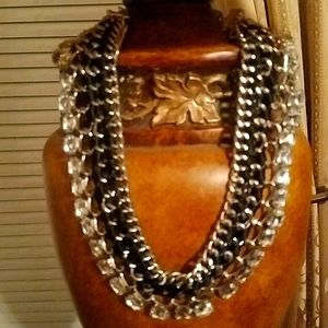 Black jeweled necklace